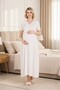 New Season Ecru Short Sleeve Button Detailed Design Summer Maternity Nightgown - 2