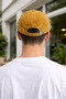 Washable Yellow Docker Hat Men's Adjustable Buckle Vintage Casual Unisex Beanie - 4