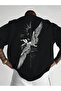 Men's Back Printed Bird Wing Basic Tshirt