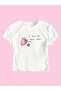 I Love You Berry Much Printed Cotton Crop T-Shirt