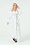 Golden Muse Belted Off-Shoulder Maxi Dress
