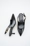 Women's Buckle Open-Back Heeled Shoes Black Yanki (5.5 cm) - 3