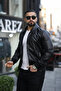 Seasonal Men's Faux Leather Jacket with Elastic Waist - 3