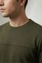 Men's Relax Fit Comfortable Cut Cotton Soft Textured Plain Pique Long Sleeve Crew Neck Sweatshirt - 2