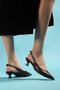 Brown Classic Short Heeled Shoes Women's Mini Heel - 7