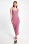 Women's Striped Strappy Cotton Polyester Stretchy Midi Dress - 5