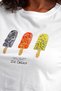 Women's Printed Crop T-Shirt 100% Cotton Short Sleeve White Summer Crop T-Shirt - 8