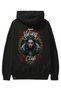 Viking Mythology Series 18 Back Printed Black Oversize Hooded Sweatshirt Men Women - 2