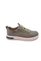 M56183 Men's Khaki Green Daily Comfort Linen Shoes with Rubber Laces - 7