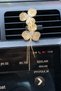 Luna Shine Gold Flower Auto Car Air Conditioning Grille Ornament Figurines Car Interior Glove Box Accessory