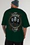 Viking Mythology 23 Back Printed Green Oversize T-Shirt Men Women Cotton Crewneck Tshirt - 6