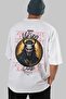 Loke 1 Back Printed White Oversize T-Shirt Men's Women's Cotton Crew Neck T-Shirt - 6