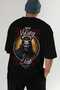 Loke 1 Back Printed Black Oversize T-Shirt Men's Women's Cotton Crew Neck T-Shirt - 7