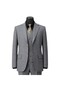 Premium Gray Suit – Men's Slim Fit with Vest, Blazer, Notched Lapel, Gold Buttons - 2