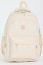 School Backpack with Laptop Compartment Daily Bag for Girls and Boys Cream Primary School - Middle School - High School