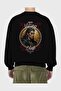 Viking Mythology Series 2 Back Printed Black Oversize Sweatshirt Men Women Unisex - 2