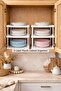 3-Layer White Plastic Cabinet Organizer (Set of 2)