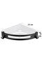 Stainless Steel Corner Bathroom Shelf Sky Black Shampoo Holder 22 cm * 22 cm - 2