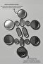 14-Piece 6-Person Traditional Metal Breakfast and Presentation Set Round and Kayak Plate Set - 7