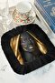 Luxurious African Art Fringed Coffee Side Serving Napkin - Stylish Bohemian Gold Black Coaster Tissue - 6