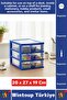 # Jewelryorganizer Durable Plastic Table Top Cabinet Shelf Small Item 3 Drawer Nightstand Mini Organizer