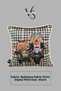 Cushion Cover 45X45 cm Teddy Bear Patterned – Babyface Fabric with White Piping and Hidden Zipper - 2