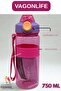 Tritan 750 ml Water Bottle with Wrist Strap - Non-Slip Silicone Body - 3