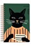 2025-2026 A5 Cat Academic Agenda 15X21 cm - 107 Pcs. Sticker with Gift - Elastic - 12 Months