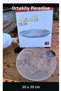 1-Piece Cam Elmas Brand Service Tray with Floral Motif, 30X30 Size, Thick, Suitable for Birthday Cake. - 2