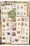 4-Piece Vintage, Journal, Agenda, Scrapbook Sticker Set D00026