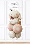 Carrot Rabbit Flower and Confetti Round Foil Balloon Balloon Set - 2