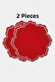 Bloom Red Fabric Pink Embroidered American Placemat 39X39 cm - 1 Piece - 3