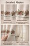 Retro Romantic Aegean Orange Rose Cross Stitch Embroidered Buldan Linen Curtain (100% Cotton Buldan fabric) - 6