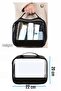 Makeup Bag Makeup Supplies Organizer with Clear Panels 22X20 cm - 3
