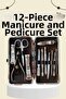 Preminium Nail Care Nail Clippers Professional 12 Piece Hand Foot Manicure Pedicure Set