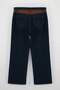 Koyu Mavi Yüksek Bel Süet Detaylı Straight/Wide Leg Comofrt/Orta Esnek Jeans TBBSS26CJ00033 - 7