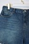 Mavi Lastikli Yüksek Bel Mini %100 Pamuk Non-Stretch Büyük Beden Denim Şort TBBSS26AP00009 - 6