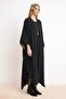 Nasiba Hafiz x Trendyol Collection Siyah Reversible Çift Taraflı Leopar Desen Abaya TCTSS26KF00001 - 9