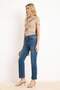 Premium Koyu Mavi More Sustainable Özel Kumaş Yüksek Bel Az Esnek Mom Jeans TWOSS26JE00113 - 2