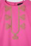 Nasiba Hafiz x Trendyol Collection Pembe Nakışlı Maxi Pamuklu Dokuma Kaftan Elbise TCTSS26EB00090 - 9