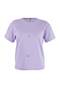 Mor Kalp Aksesuar Detaylı Oversize/Bol Kesim %100 Pamuk Örme T-shirt TBBSS24BF00008 - 4
