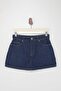 Dark Blue More Sustainable Mini Denim Shorts Skirt Twoss23Sr00190 - 5