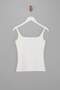 White Fitted/Square Neck Thick Strap Sleeveless Ribbed Stretchy Knitted Tank Top Twoss26Al00014 - 6