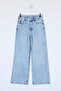 Premium Mavi Özel Kumaş Normal Bel Uzun Boy %100 Pamuk LOOSE Wide Leg Jeans TWOSS26JE00132 - 11