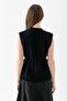 Women's soft angora button detailed vest - 5