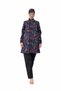 Zippered Digital Printed Tie-Waist Hijab Swimsuit with Bonnet Gift - Colorful - 4