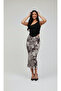 Batik Patterned Satin Maxi Skirt - 3