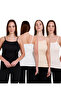 Women's Ribbed Cotton 4-Pack Tank Tops - 2