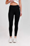 High Waist Ribbed Knitted Gathering Leggings - 2