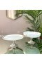 2-Piece Porcelain Footed Presentation Plate with Handle and Salad Bowl - 3